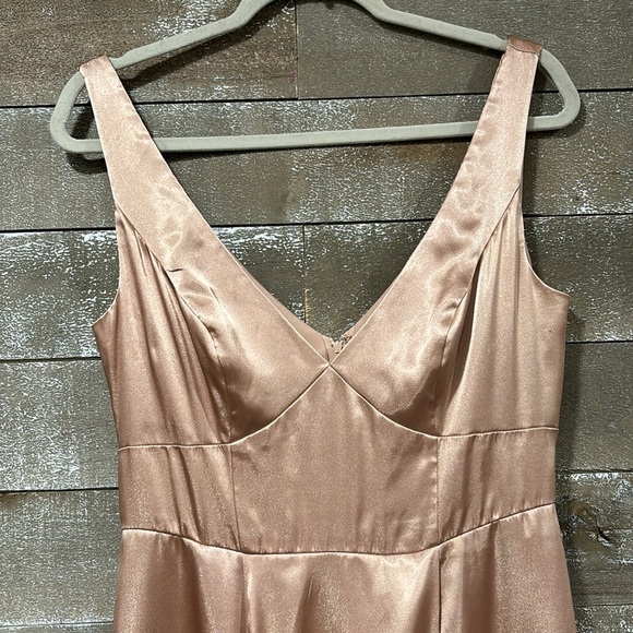 Galina Signature David’s Bridal satin dress with pockets size 8 - Picture 2 of 10